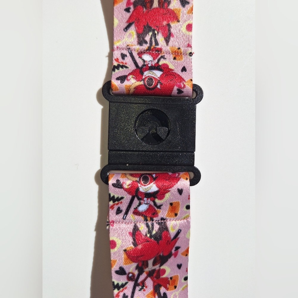 Hazbin Hotel Lanyard - Breakaway Clip & Lobster Claw Hook (Alastor Charlie Husk - Picture 2 of 10
